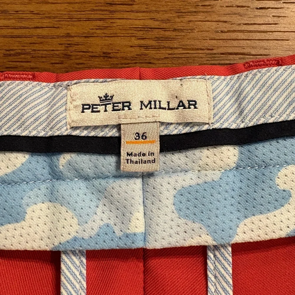 Peter Millar Coral Flat-Front Shorts Waist 36